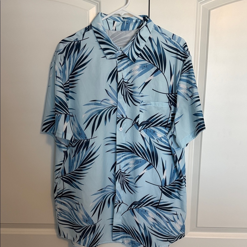 SHEIN Tropical Leaf Print Men's Shirt